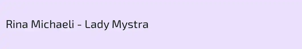 Rina Michaeli - Lady Mystra